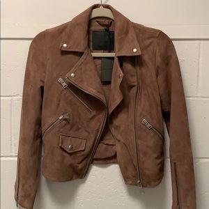 NWT All Saints Chine Biker leather jacket US sz 00